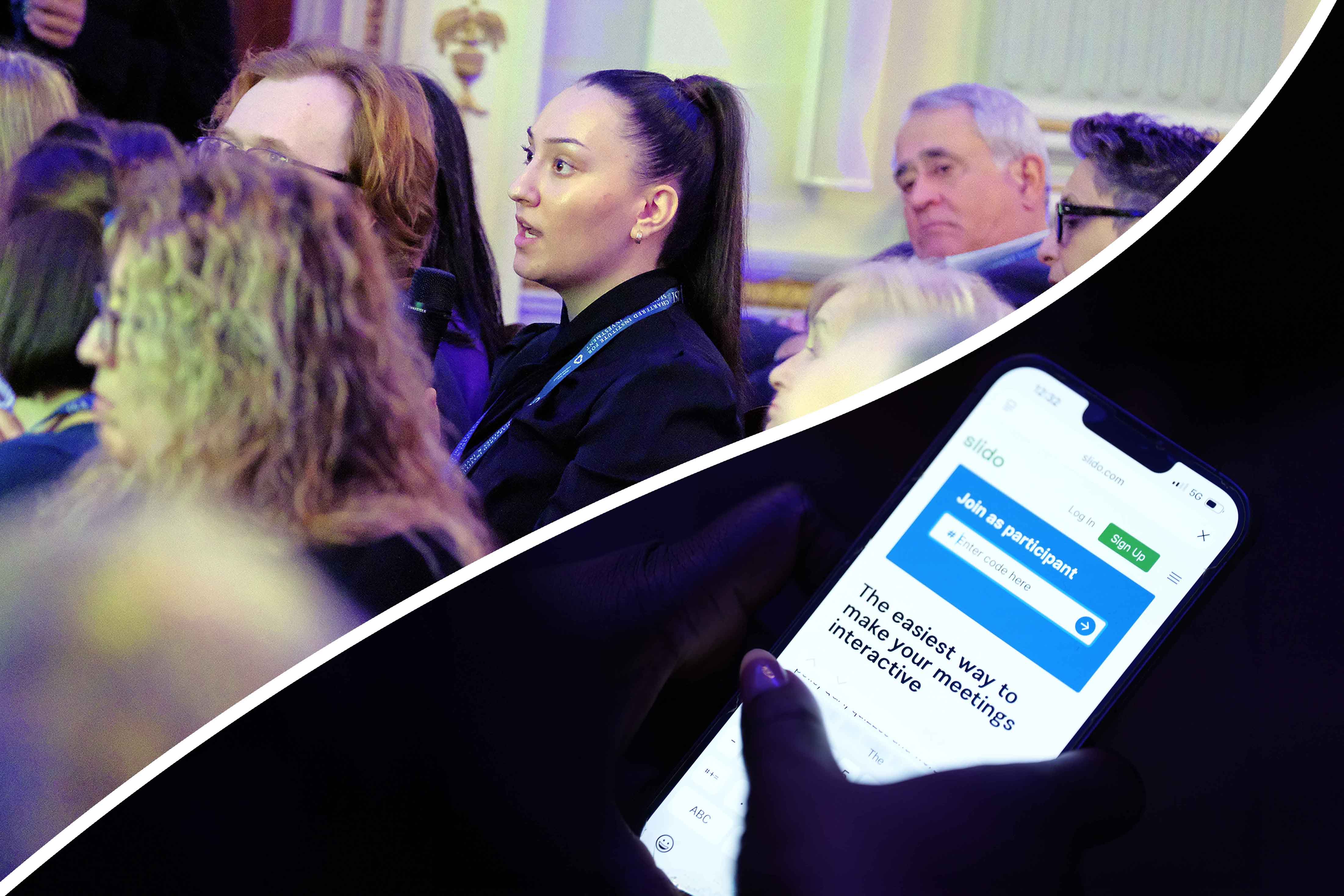 Speaker and audience interaction using the Slido voting app